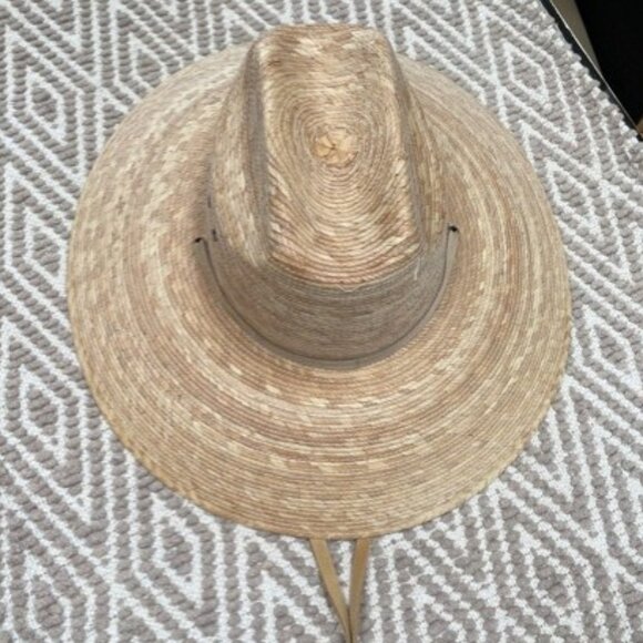 Mens/Unisex Natural Straw Sunhat with Wide 4 1/2" Brim (NWOT) - Picture 6 of 8